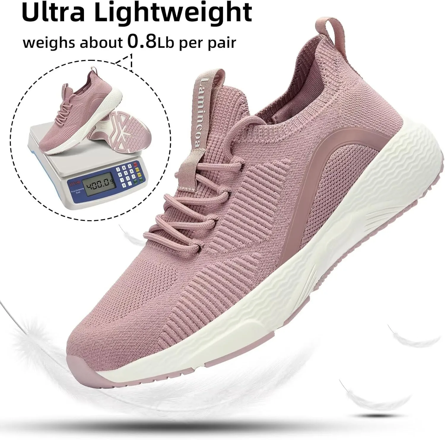 Lamincoa Women's Running Shoes Slip on Walking Sneaker Lightweight Tennis Shoes Casual Athletic Sneakers for Outdoor Gym Workout