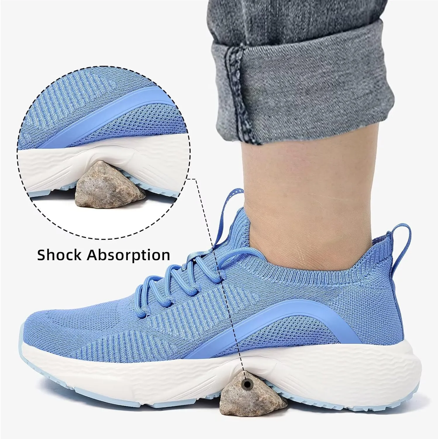 Lamincoa Women's Running Shoes Slip on Walking Sneaker Lightweight Tennis Shoes Casual Athletic Sneakers for Outdoor Gym Workout