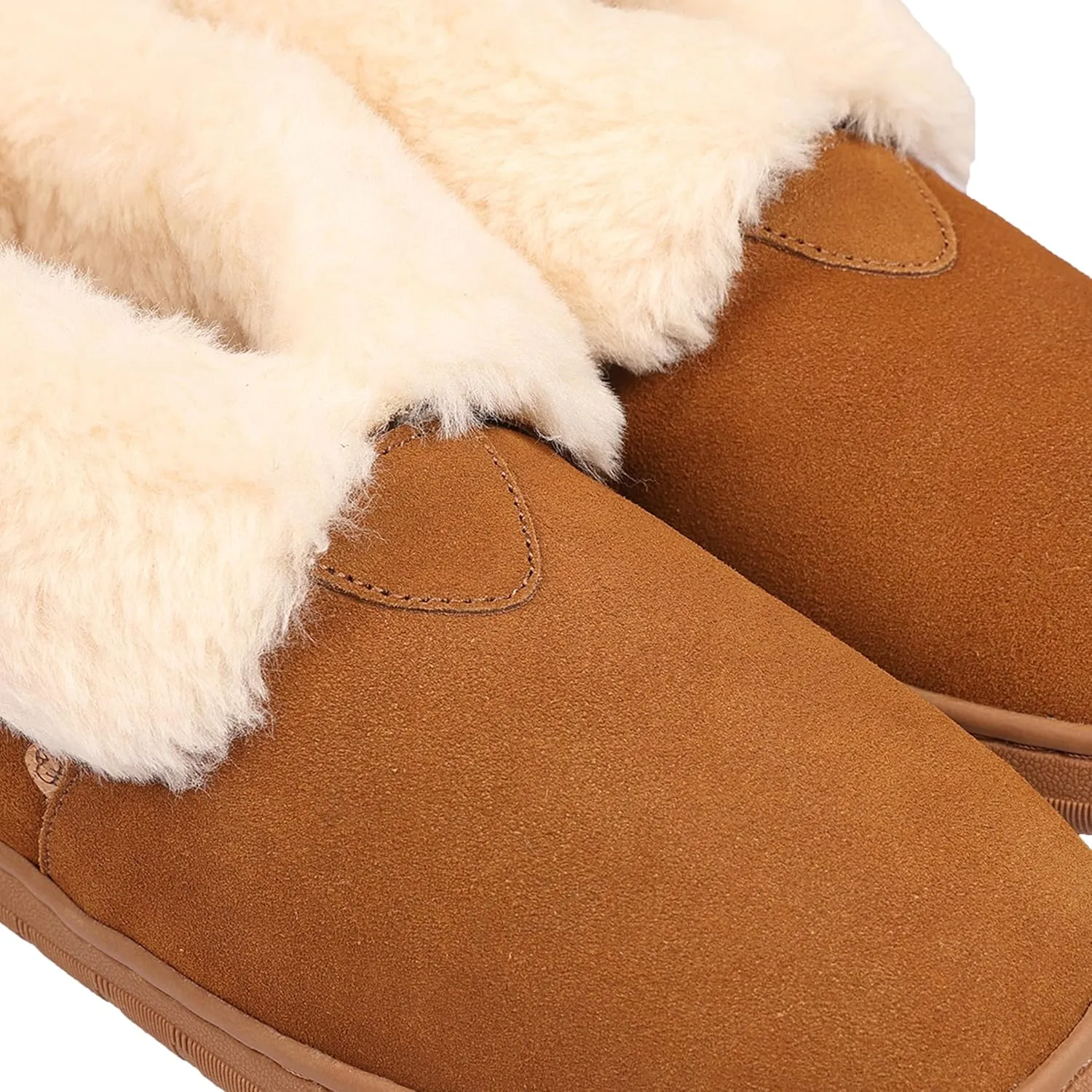 Lamo Women's Mabel Bootie Slippers For Women - Premium Suede Upper, Luxurious Faux Fur Lining, Ortholite Foam Footbed with Australian Sheepskin, NEW Upgraded Women's Bootie