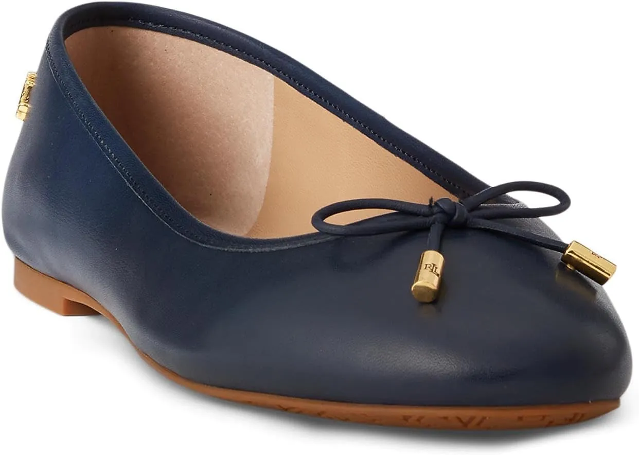 Lauren Ralph Lauren Women's Jayna Nappa Leather Flat Ballet