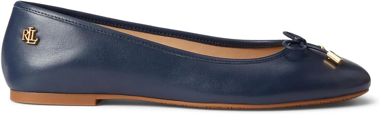 Lauren Ralph Lauren Women's Jayna Nappa Leather Flat Ballet