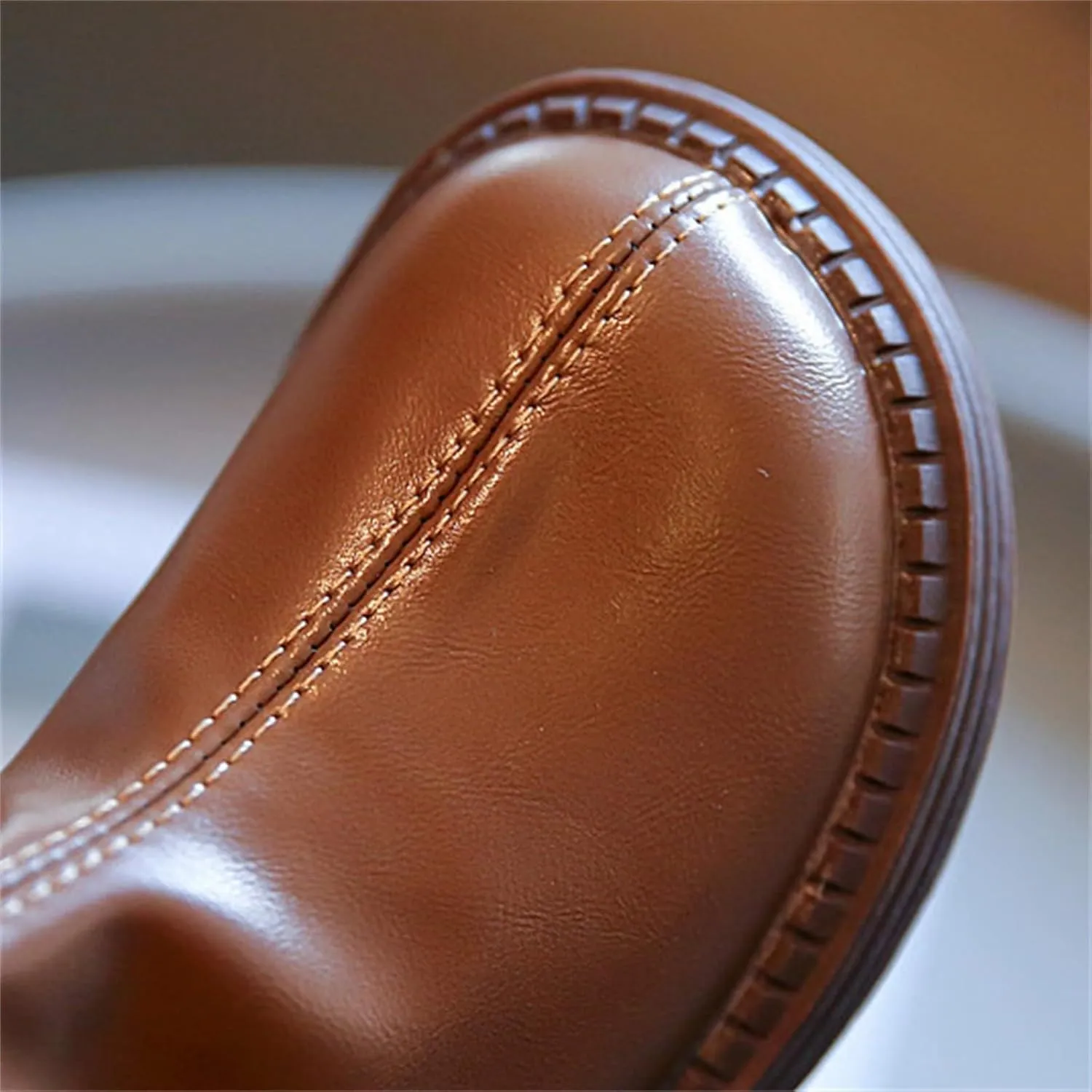 Leather Soft Boots For Girls Kids Childrens Side Zipper Dress Dance Shoes Outdoor Long Non Slip Warm 𝐖aterproof Shoes