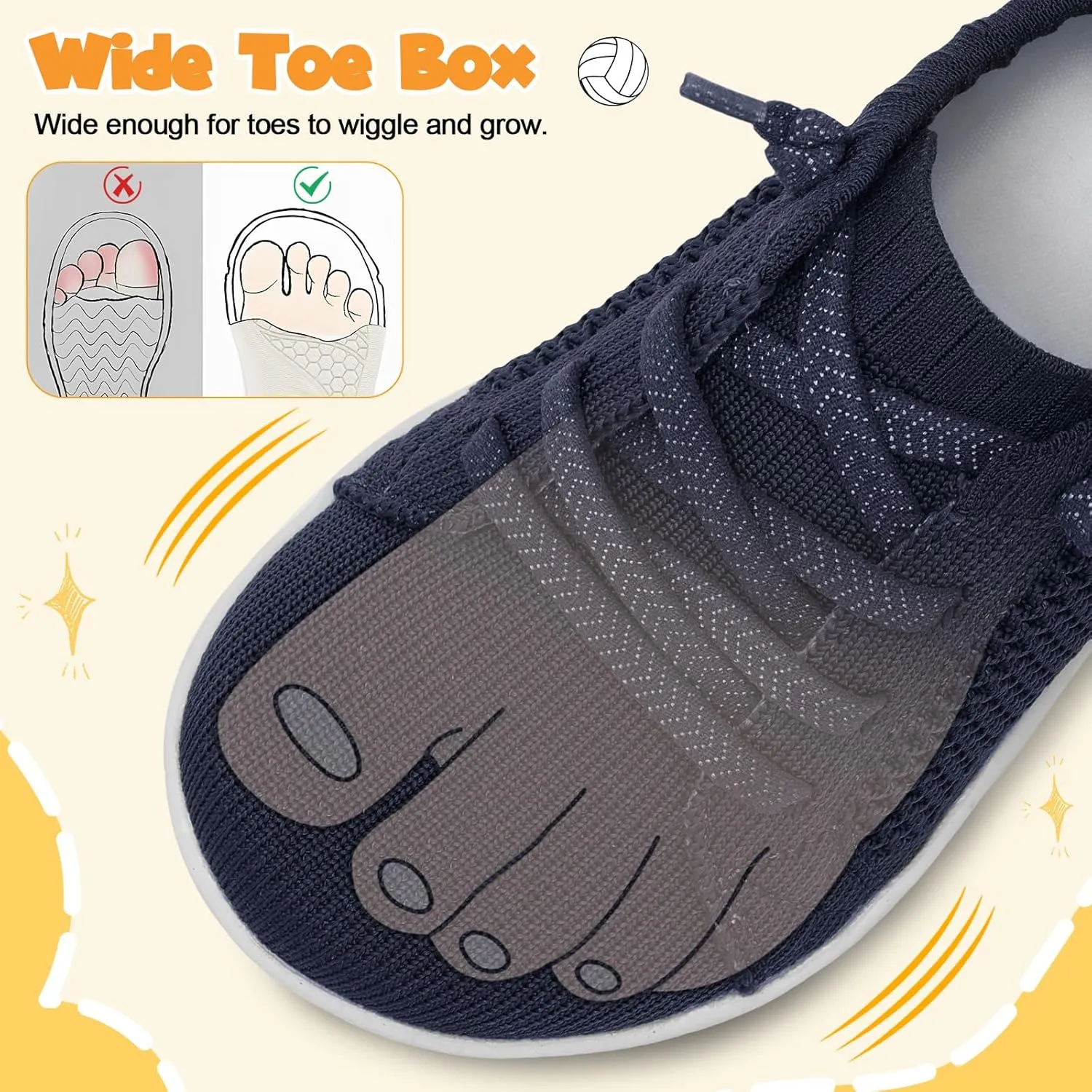 LeIsfIt Toddler Shoes Girls Boys Wide Shoes Kids Zero Drop Minimalist Sneakers Barefoot Slip on Tennis Sneakers