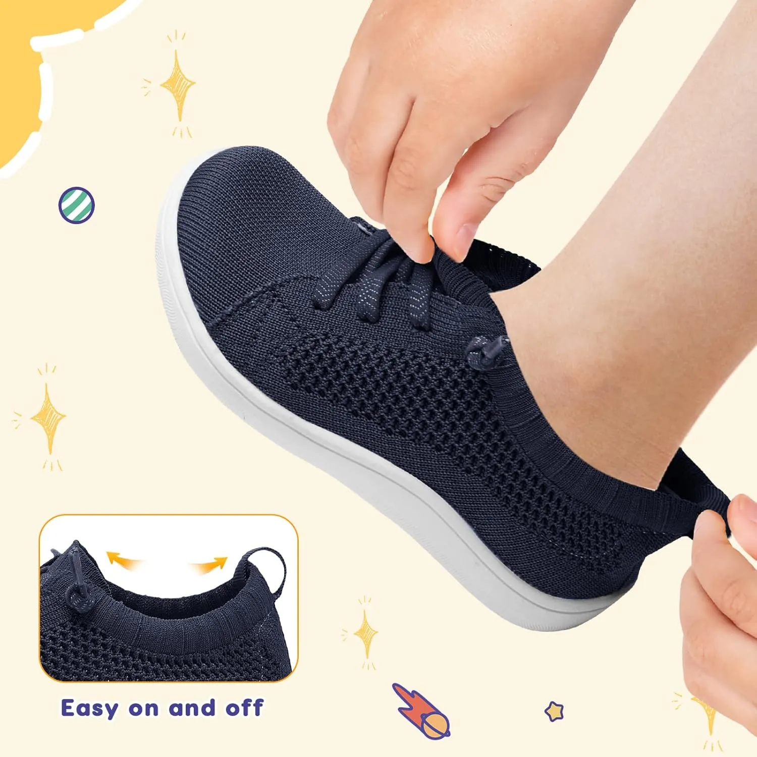 LeIsfIt Toddler Shoes Girls Boys Wide Shoes Kids Zero Drop Minimalist Sneakers Barefoot Slip on Tennis Sneakers