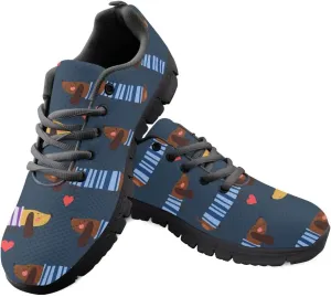 Lightweight Women's Walking Shoes, Soft Athletic Tennis Shoes, Lace Up Running Sneakers for Girls