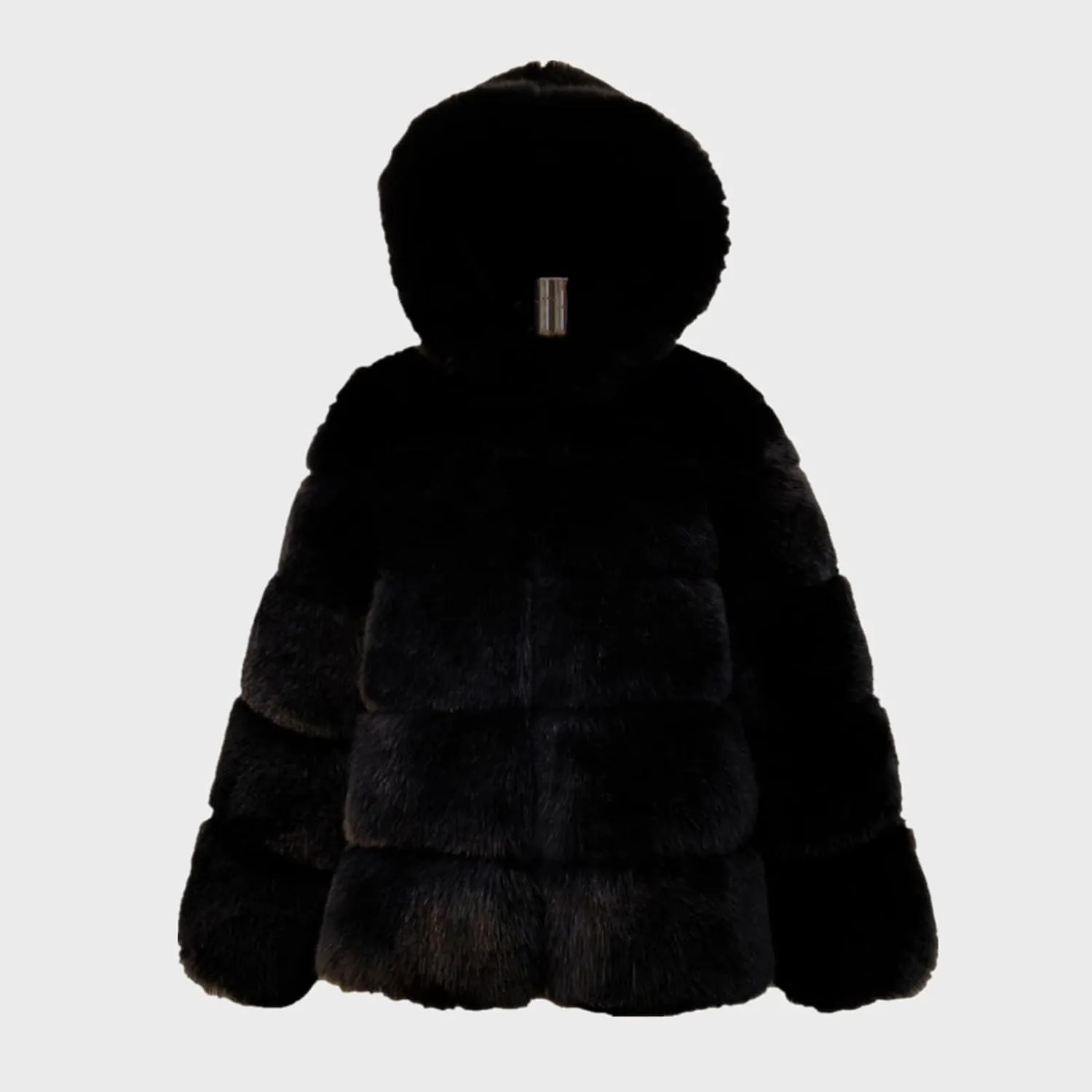 Lisa Colly Women's Winter Parka Coat Overcoat Long Sleeve Faux Fur Coat Jacket