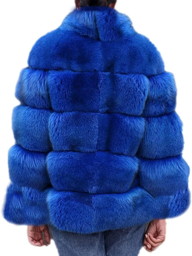 Lisa Colly Women's Winter Parka Coat Overcoat Long Sleeve Faux Fur Coat Jacket