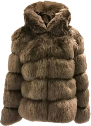 Lisa Colly Women's Winter Parka Coat Overcoat Long Sleeve Faux Fur Coat Jacket