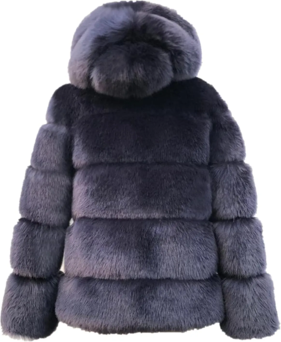 Lisa Colly Women's Winter Parka Coat Overcoat Long Sleeve Faux Fur Coat Jacket