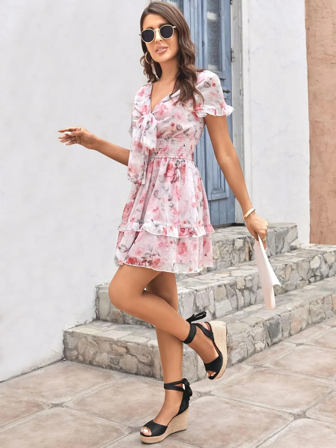 Liyuandian Womens Platform Espadrille Wedges Open Toe High Heel Sandals with Ankle Strap Buckle Up Shoes