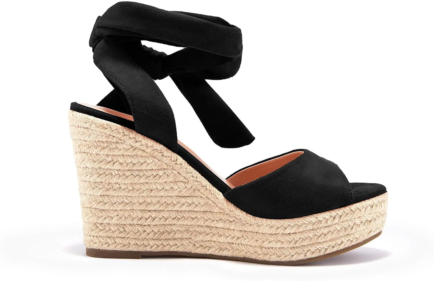 Liyuandian Womens Platform Espadrille Wedges Open Toe High Heel Sandals with Ankle Strap Buckle Up Shoes