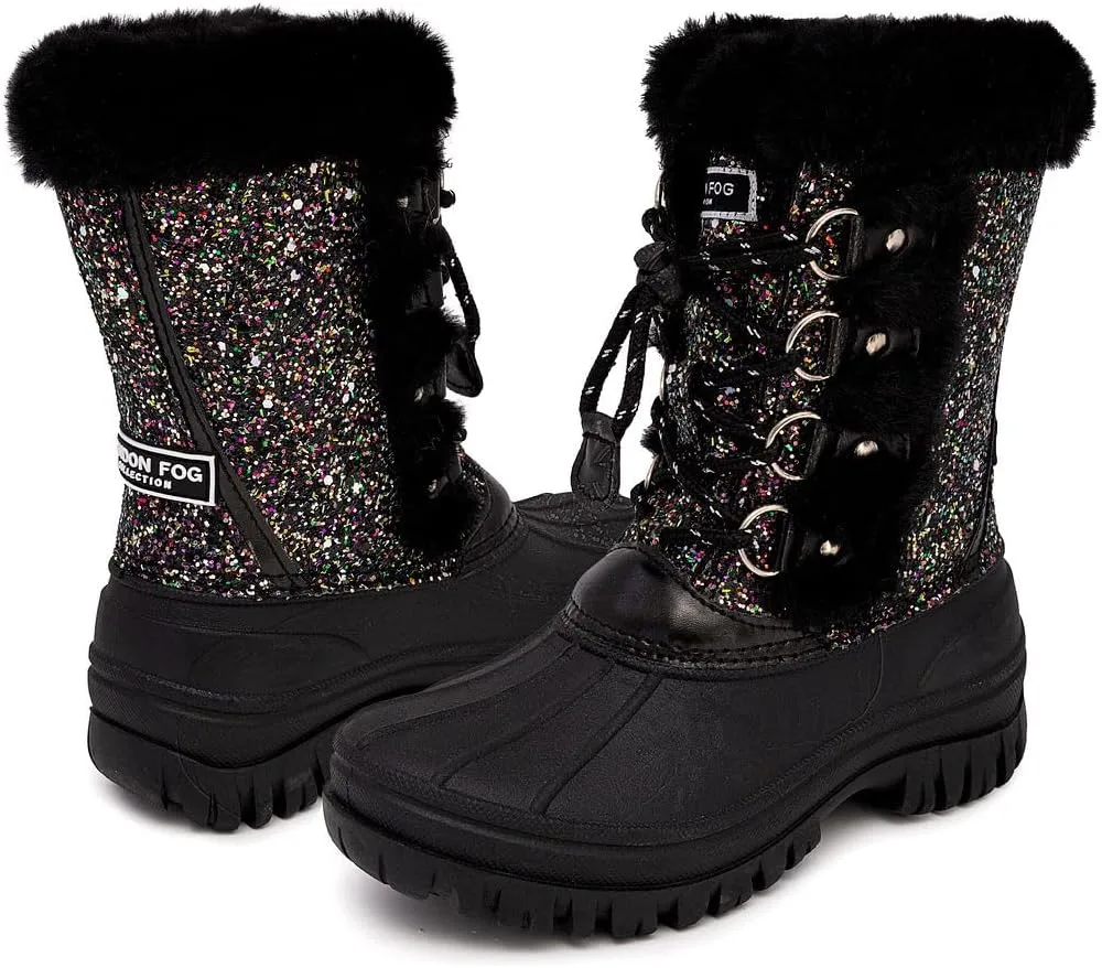 LONDON FOG Girls Youth and Toddler Icelyn Cold Weather Warm Lined Snow Boot girls boot in youth and toddler sizes