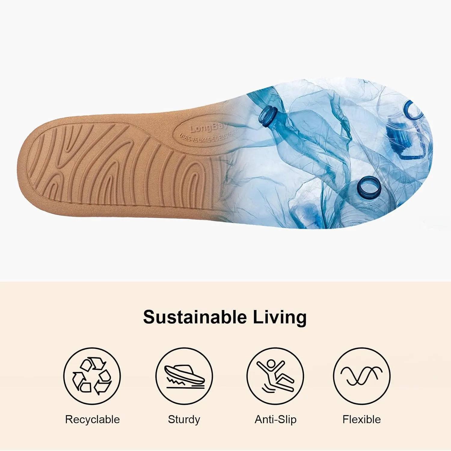 LongBay Women's Cozy Lightweight Slippers Warm Memory Foam Fuzzy House Shoes Indoor Outdoor Bedroom Boots with Anti Skid Rubber Sole