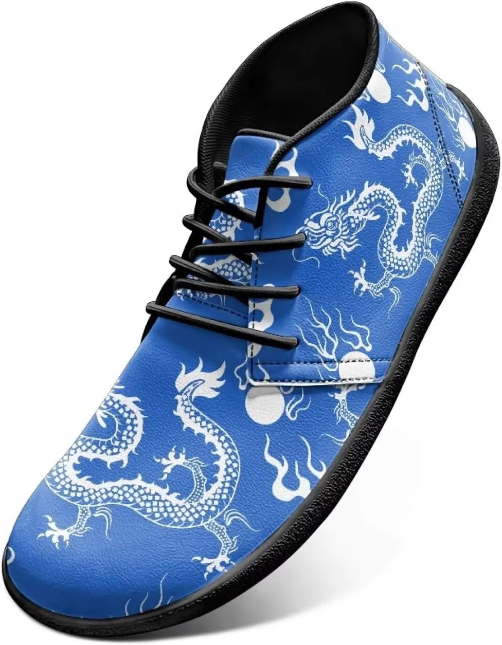 Low Top Shoes for Men PU Leather Barefoot Shoes Wide Toe Walking Shoes Zero Drop Non Slip Csual Sports Sneakers US 5-14