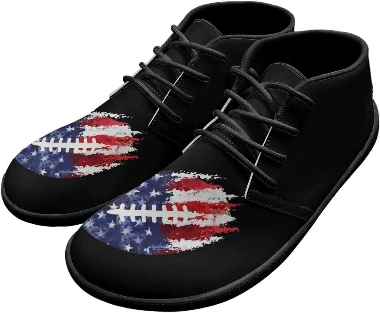 Low Top Shoes for Men PU Leather Barefoot Shoes Wide Toe Walking Shoes Zero Drop Non Slip Csual Sports Sneakers US 5-14