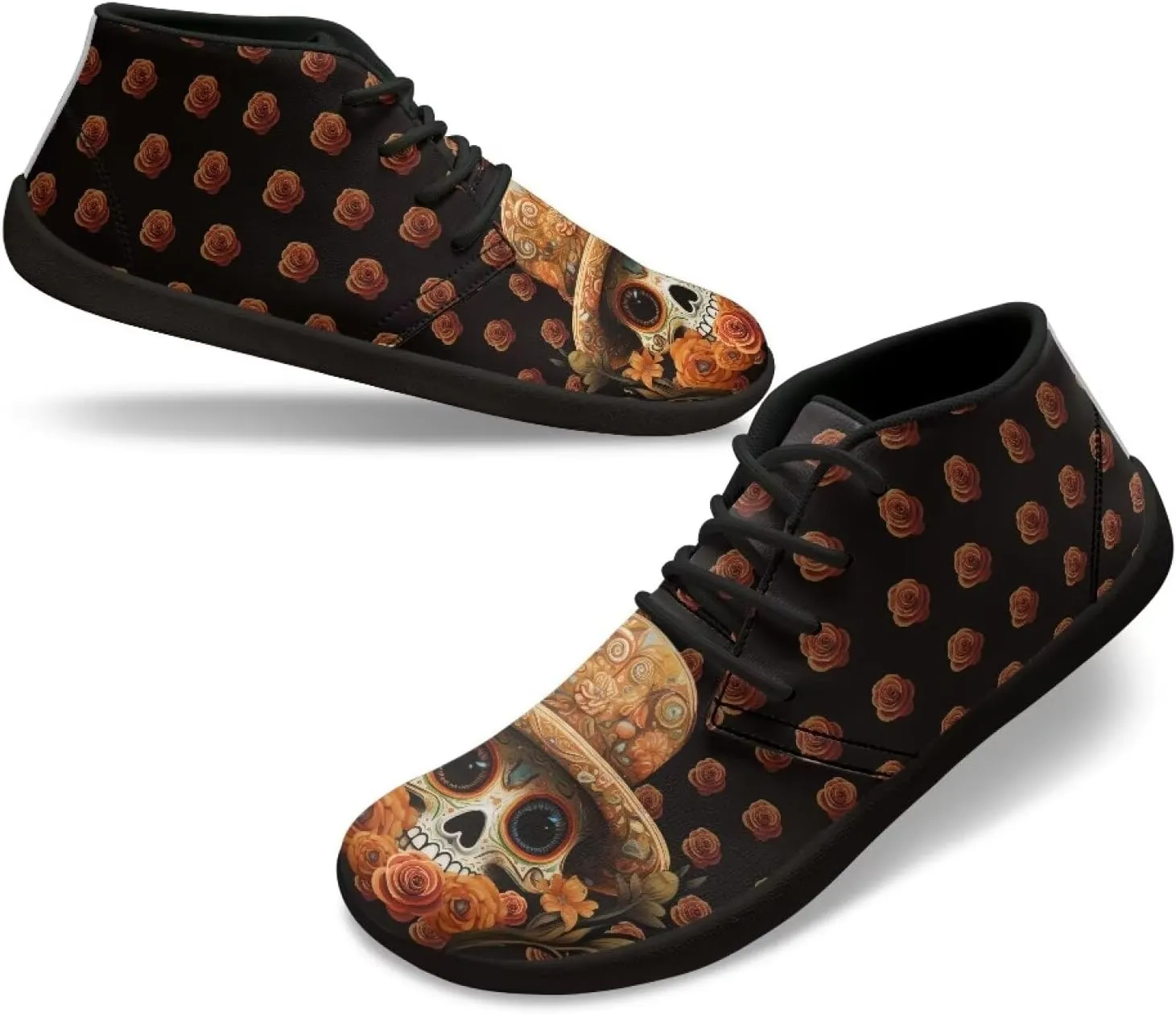 Low Top Shoes for Men PU Leather Barefoot Shoes Wide Toe Walking Shoes Zero Drop Non Slip Csual Sports Sneakers US 5-14