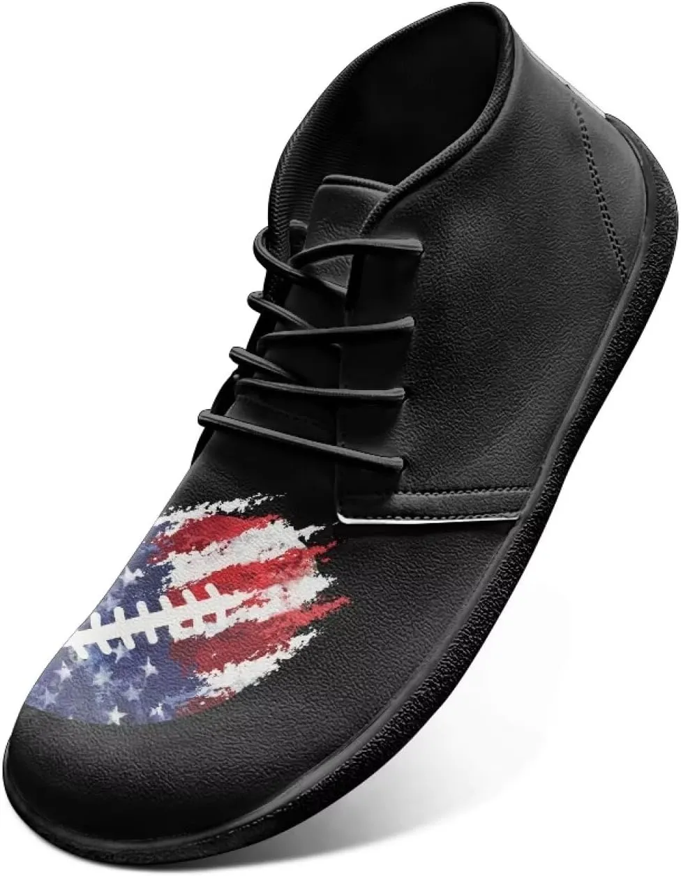 Low Top Shoes for Men PU Leather Barefoot Shoes Wide Toe Walking Shoes Zero Drop Non Slip Csual Sports Sneakers US 5-14