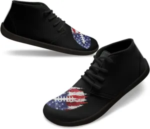 Low Top Shoes for Men PU Leather Barefoot Shoes Wide Toe Walking Shoes Zero Drop Non Slip Csual Sports Sneakers US 5-14