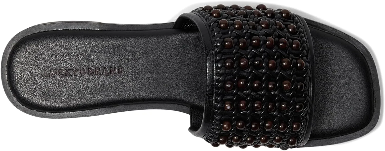 Lucky Brand Women's Gidya Beaded Flat Sandals