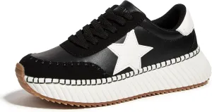 LUCKY STEP Women's Star Platform Sneakers Fashion Chunky Retro Trendy Casual Tennis Running Trainning Walking Shoes