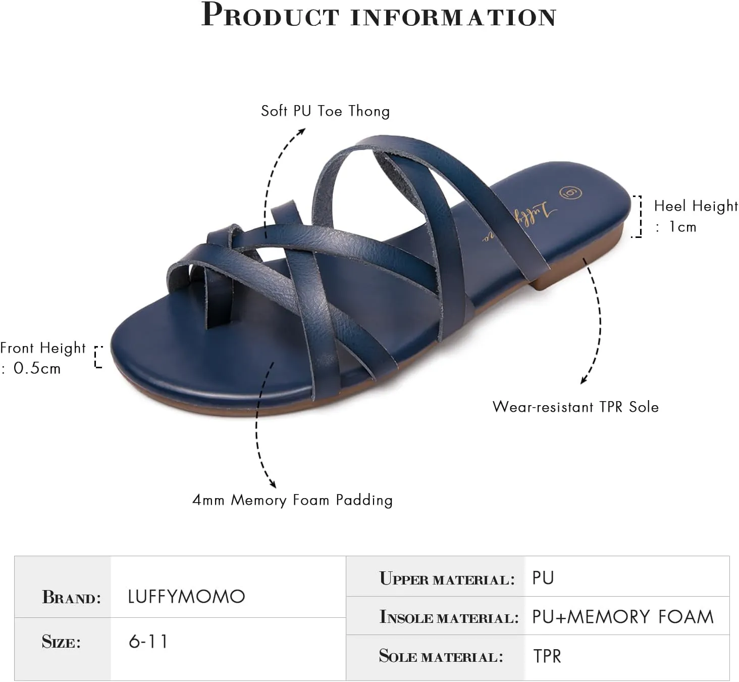 Luffymomo Women's Elastic Strap Flat Sandals Casual Summer Open Toe Sandal