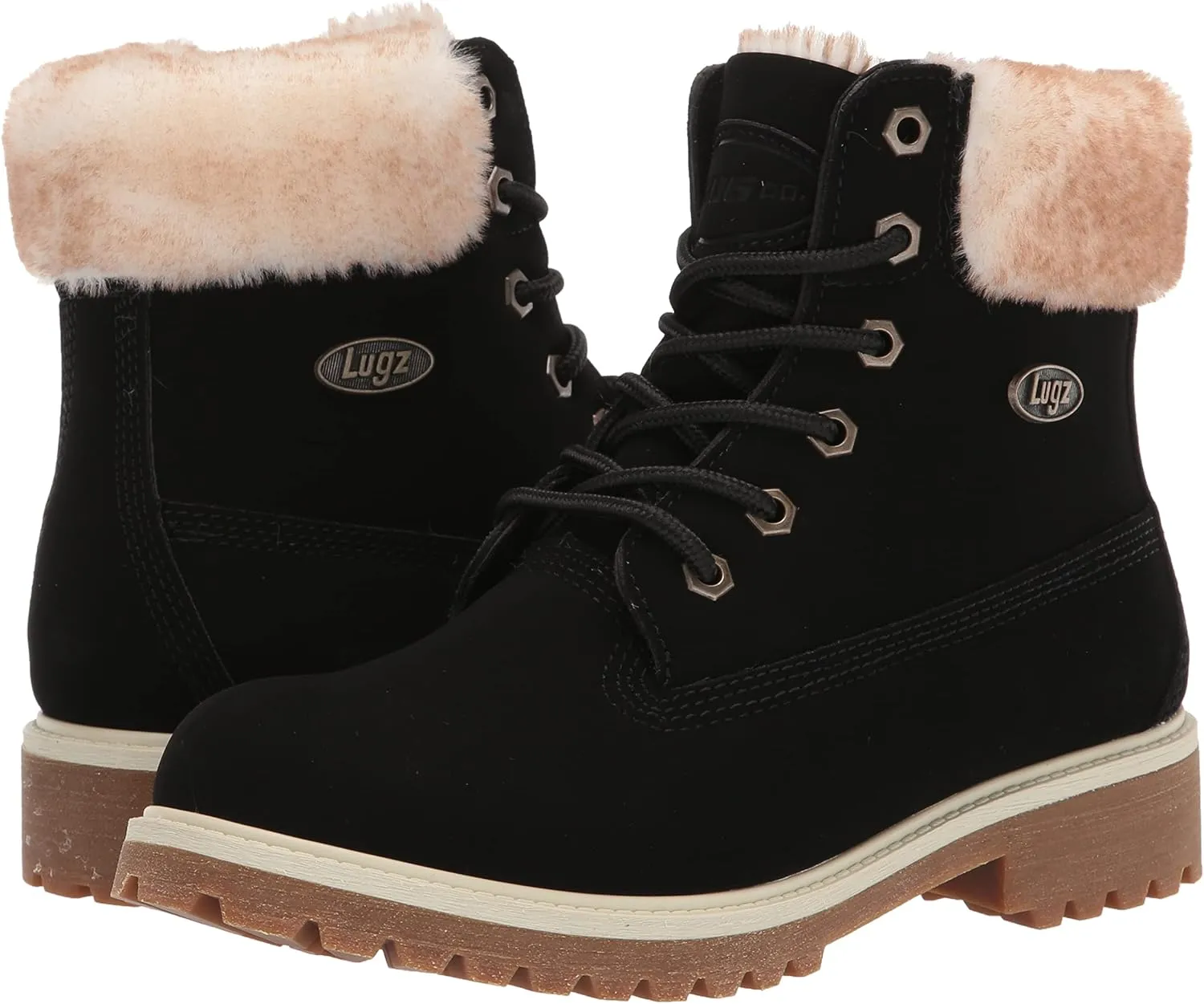 Lugz Women's Convoy Faux Fur Lace Up Boots Fashion