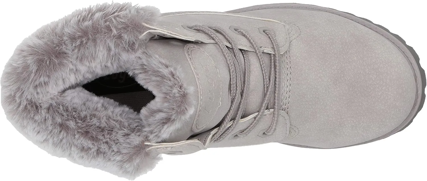 Lugz Women's Convoy Faux Fur Lace Up Boots Fashion