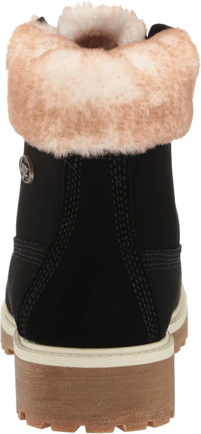 Lugz Women's Convoy Faux Fur Lace Up Boots Fashion
