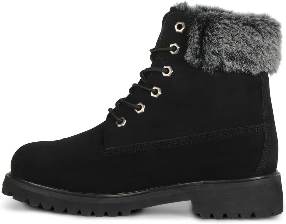 Lugz Women's Convoy Faux Fur Lace Up Boots Fashion