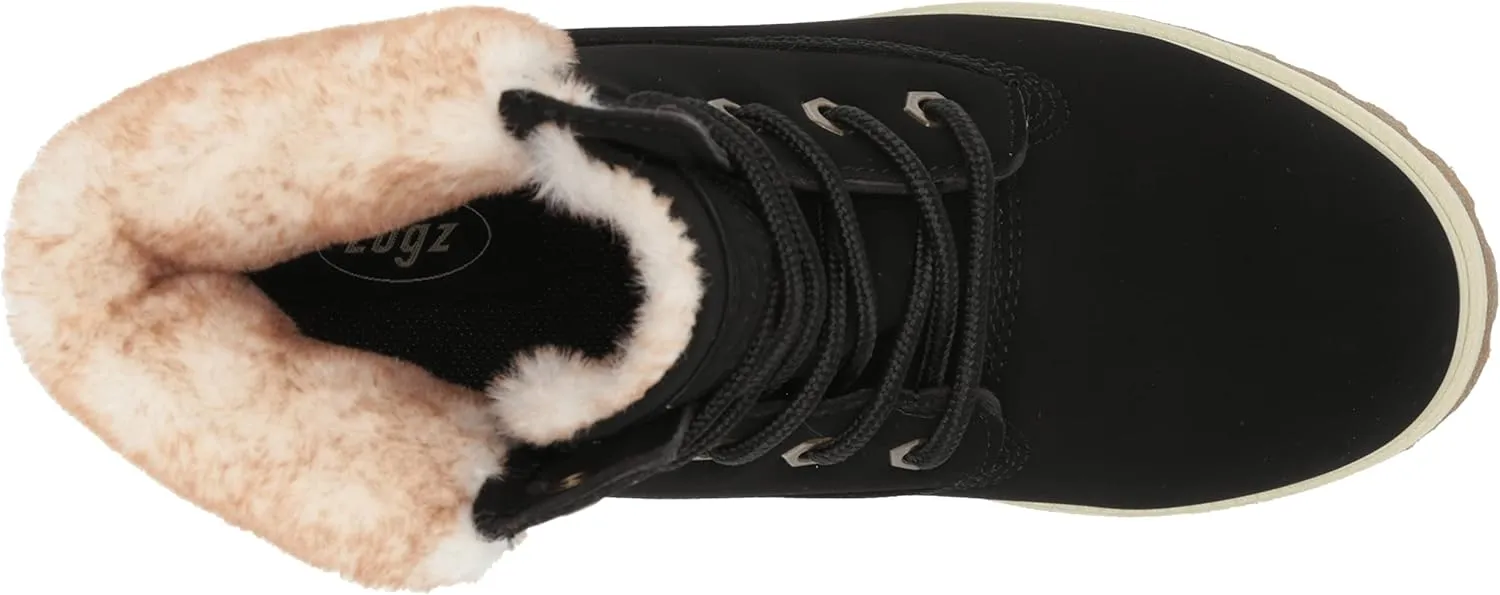 Lugz Women's Convoy Faux Fur Lace Up Boots Fashion