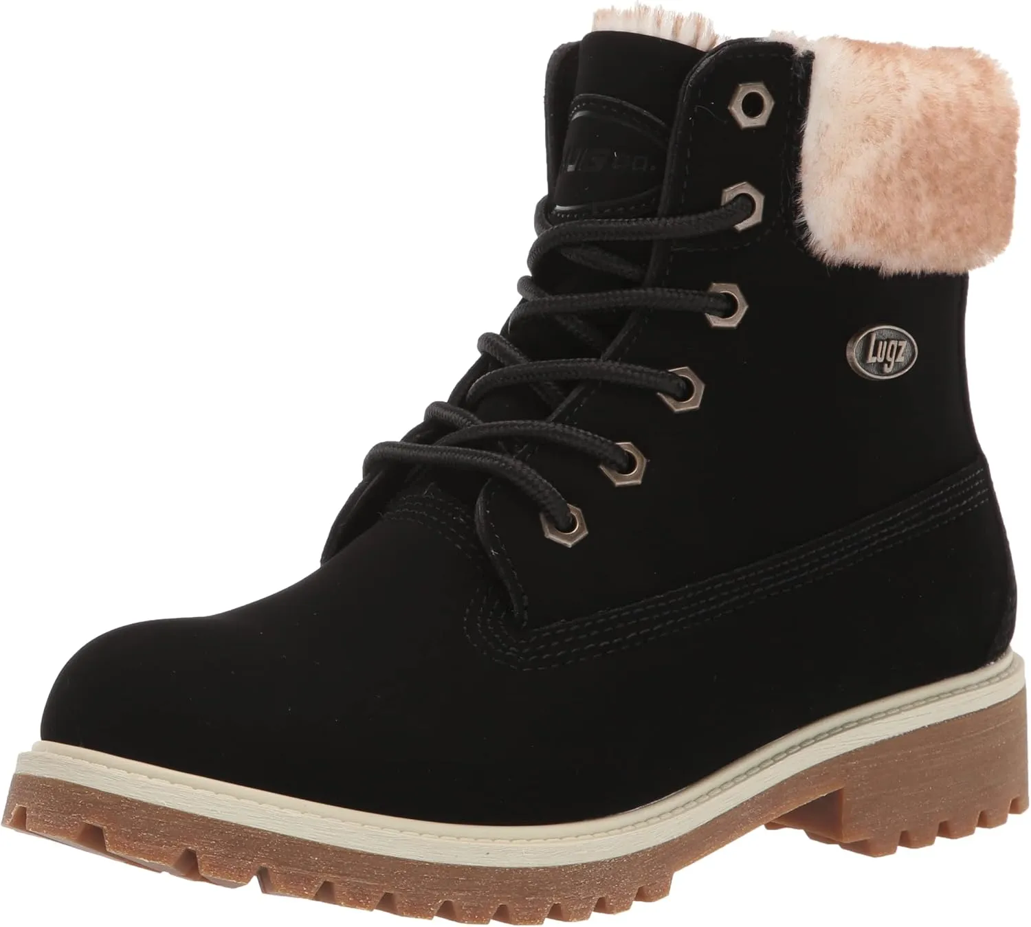 Lugz Women's Convoy Faux Fur Lace Up Boots Fashion