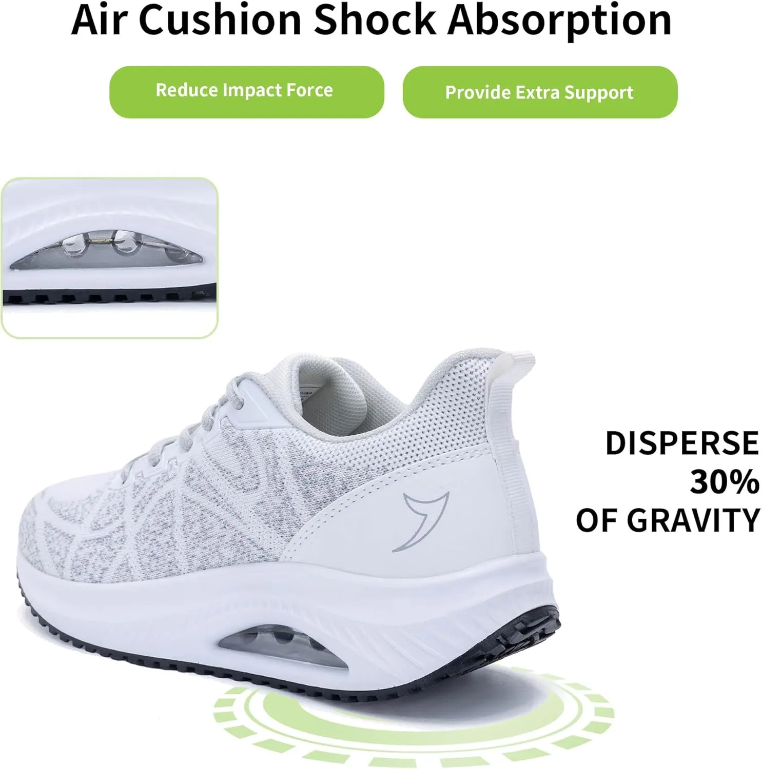 MAFEKE Womens Walking Shoes with Arch Support, Air Tennis Orthotic Fashion Sneakers for Plantar Fasciitis Pain Relief Size 5.5-11