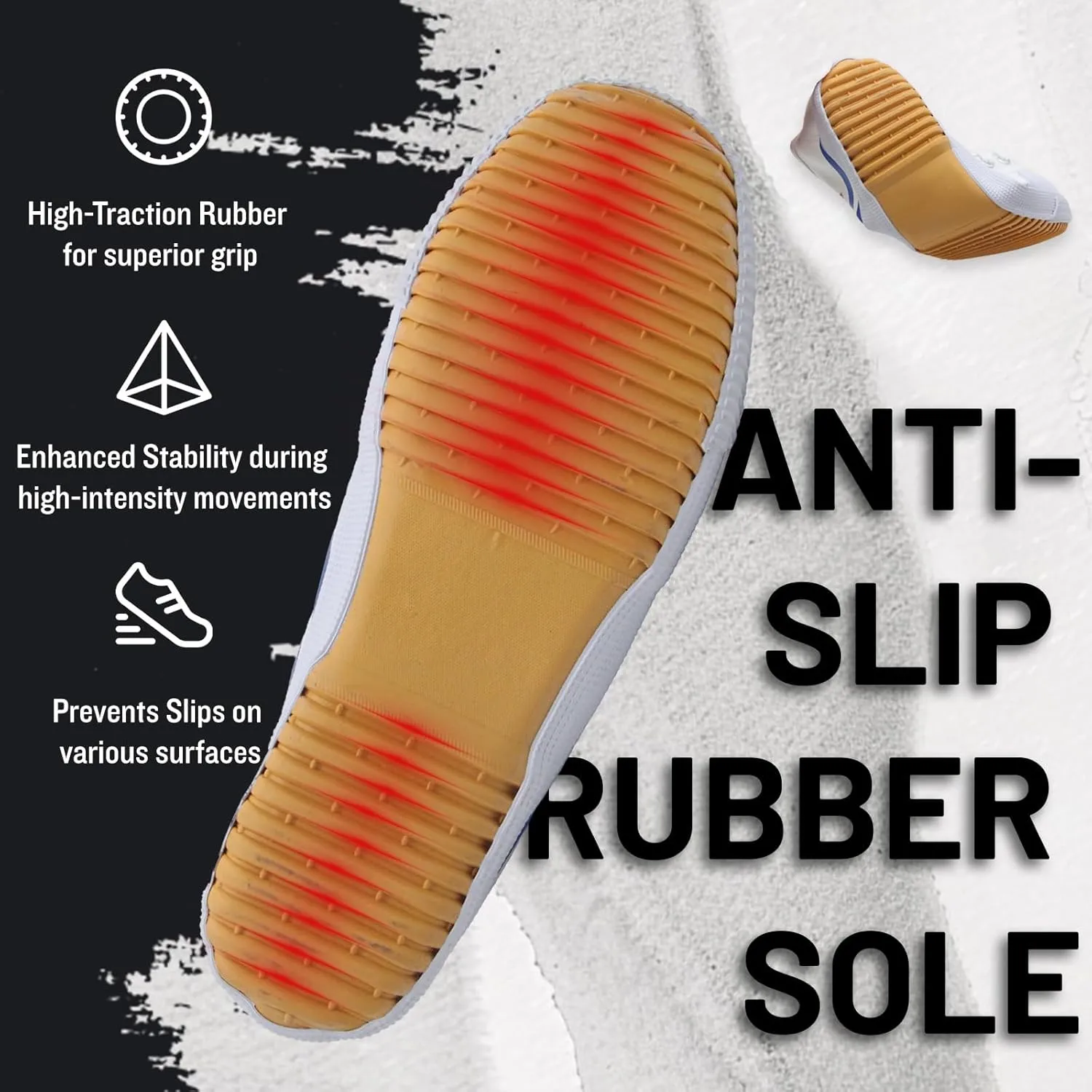 Martial Arts Shoes | Lightweight Breathable Sneakers with Non-Slip Rubber Sole, Toe Protection, Herbal Infused Insole for Men/Women - Kung Fu, Taekwondo, Karate Training & Daily Wear