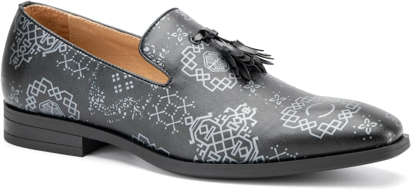 Meijiana Men’s Fashion Loafers Wedding Dress Shoes for Men with Tassel Embellishment