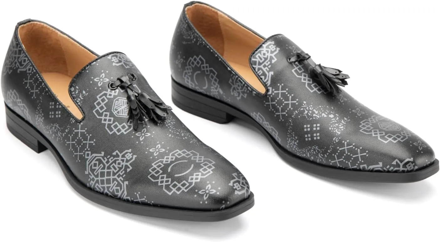 Meijiana Men’s Fashion Loafers Wedding Dress Shoes for Men with Tassel Embellishment