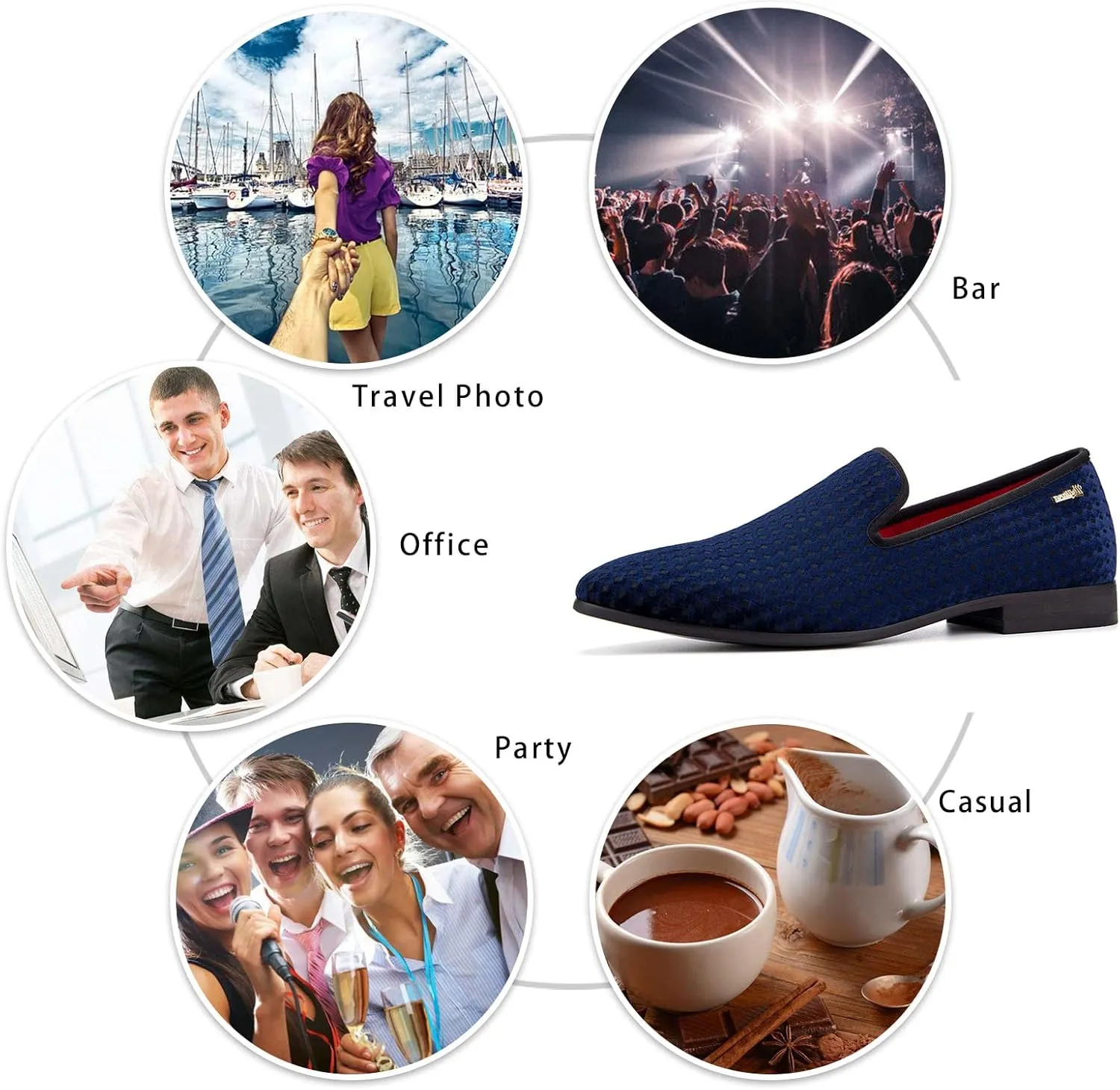 Meijiana Mens Loafers Wedding Dress Shoes Slip-On Loafers for Men Tuxedo Suit Shoes