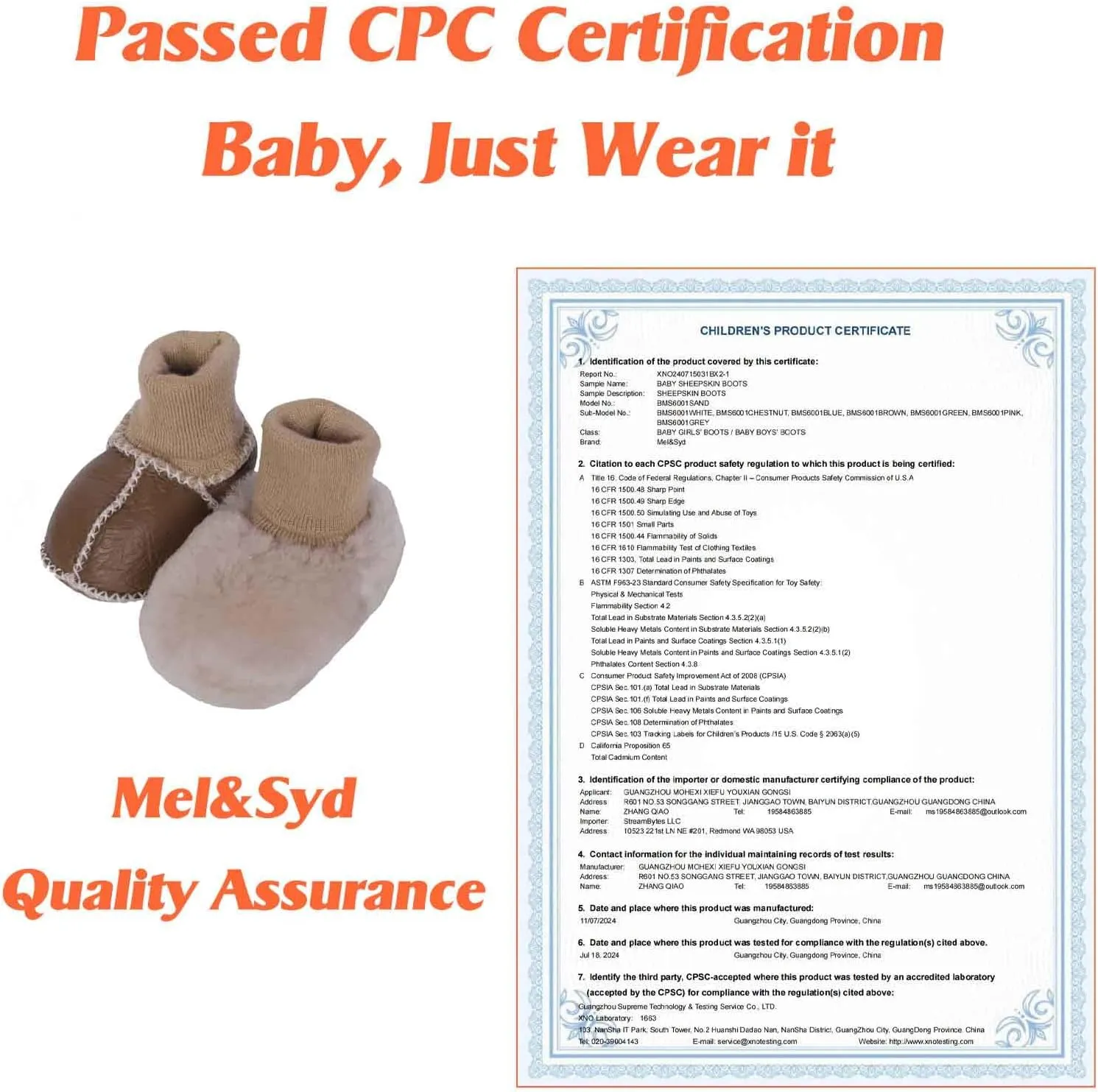 Mel&Syd Fleece Baby Booties, Unisex Geninue Australian Sheepskin Baby Booties, Infant Booties 0-12 Months