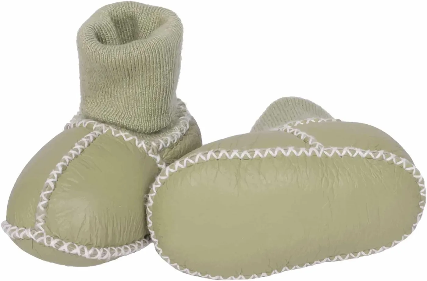 Mel&Syd Fleece Baby Booties, Unisex Geninue Australian Sheepskin Baby Booties, Infant Booties 0-12 Months