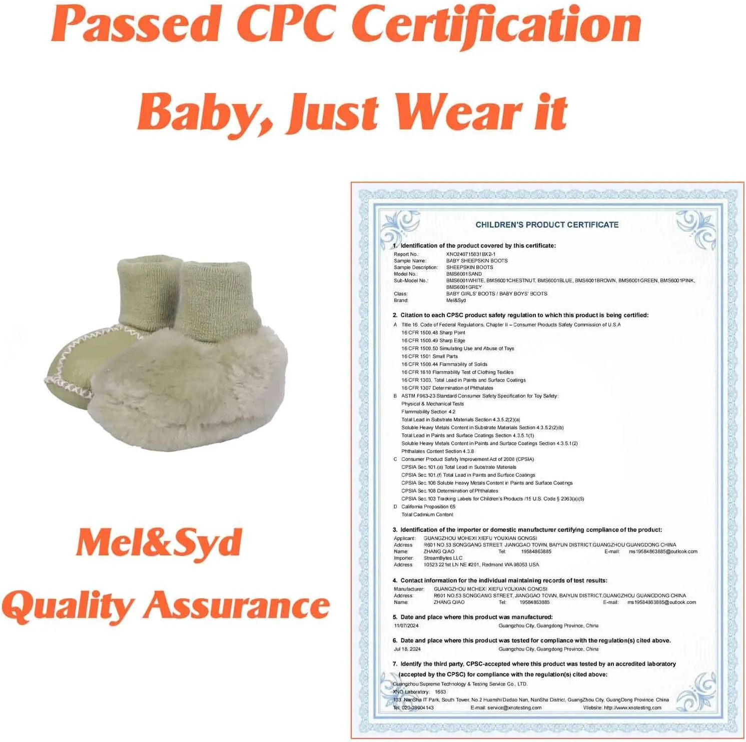 Mel&Syd Fleece Baby Booties, Unisex Geninue Australian Sheepskin Baby Booties, Infant Booties 0-12 Months
