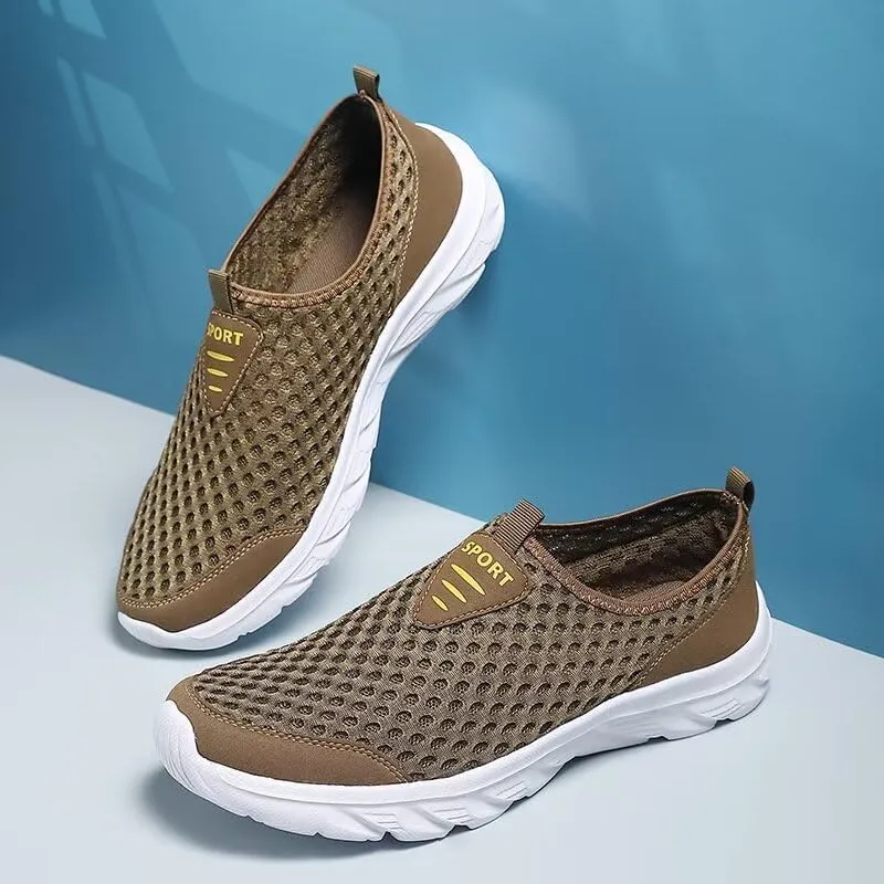 Men Non Slip Lightweight Walking Sneakers for Summer Sport Travel Aqua