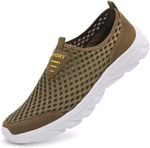Men Non Slip Lightweight Walking Sneakers for Summer Sport Travel Aqua