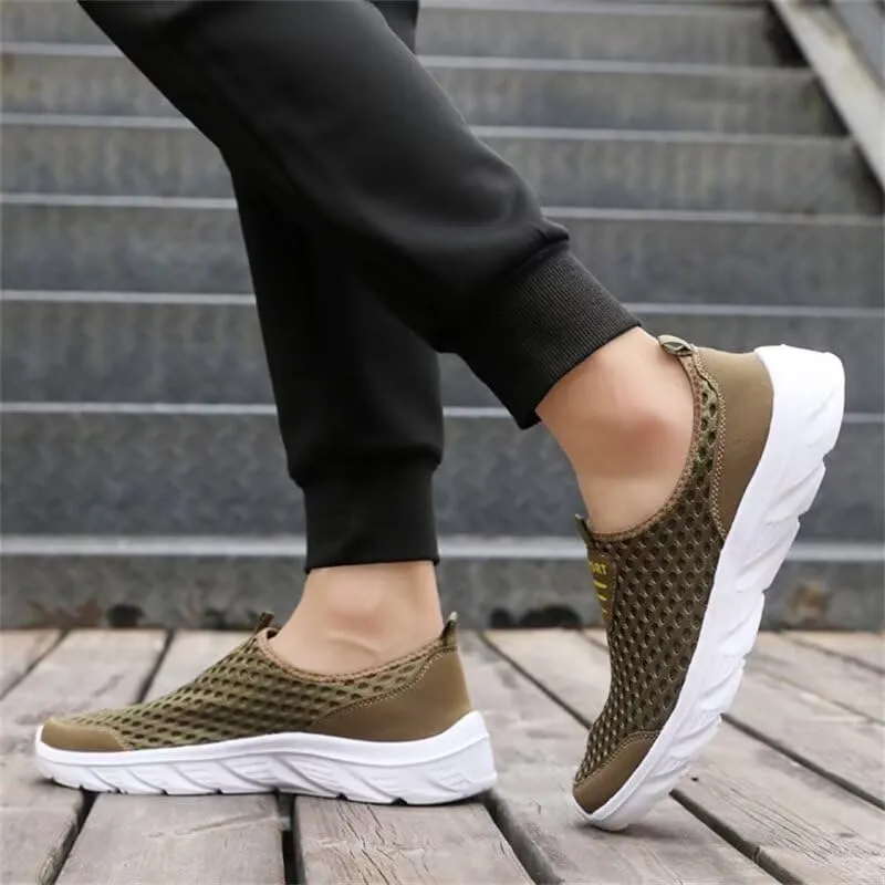 Men Non Slip Lightweight Walking Sneakers for Summer Sport Travel Aqua