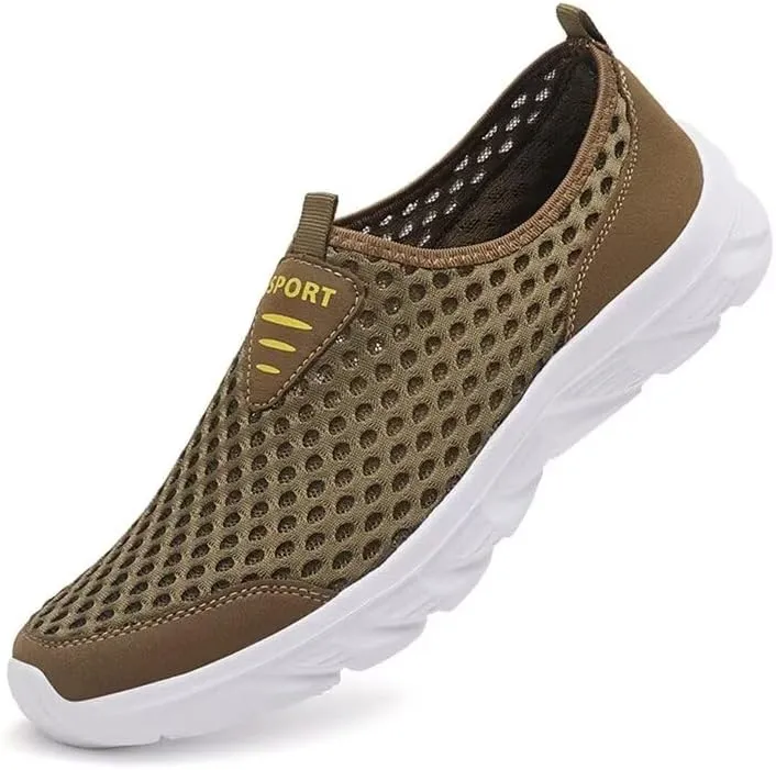 Men Non Slip Lightweight Walking Sneakers for Summer Sport Travel Aqua