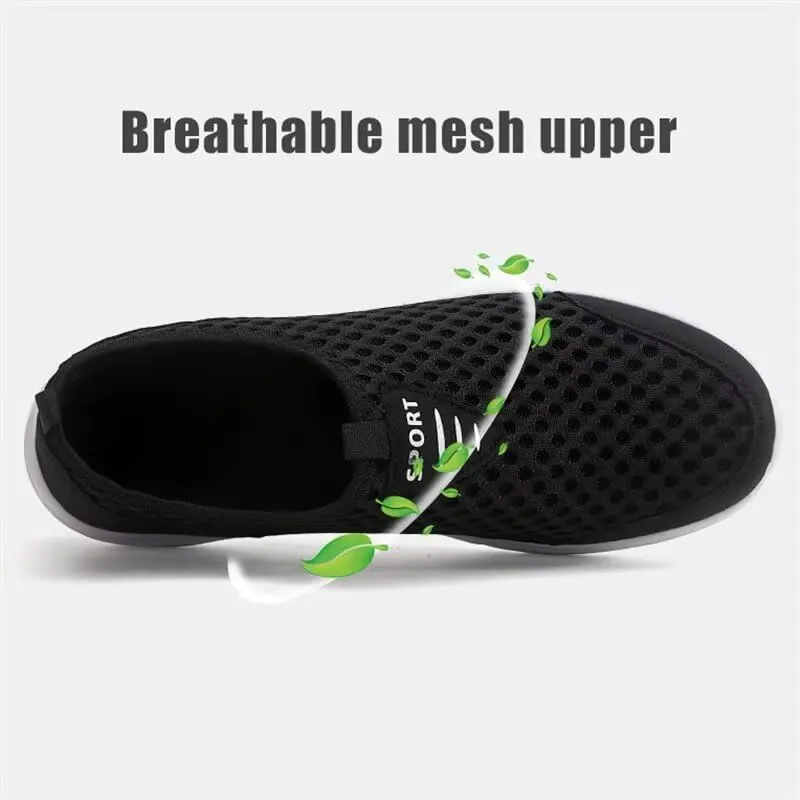 Men Non Slip Lightweight Walking Sneakers for Summer Sport Travel Aqua