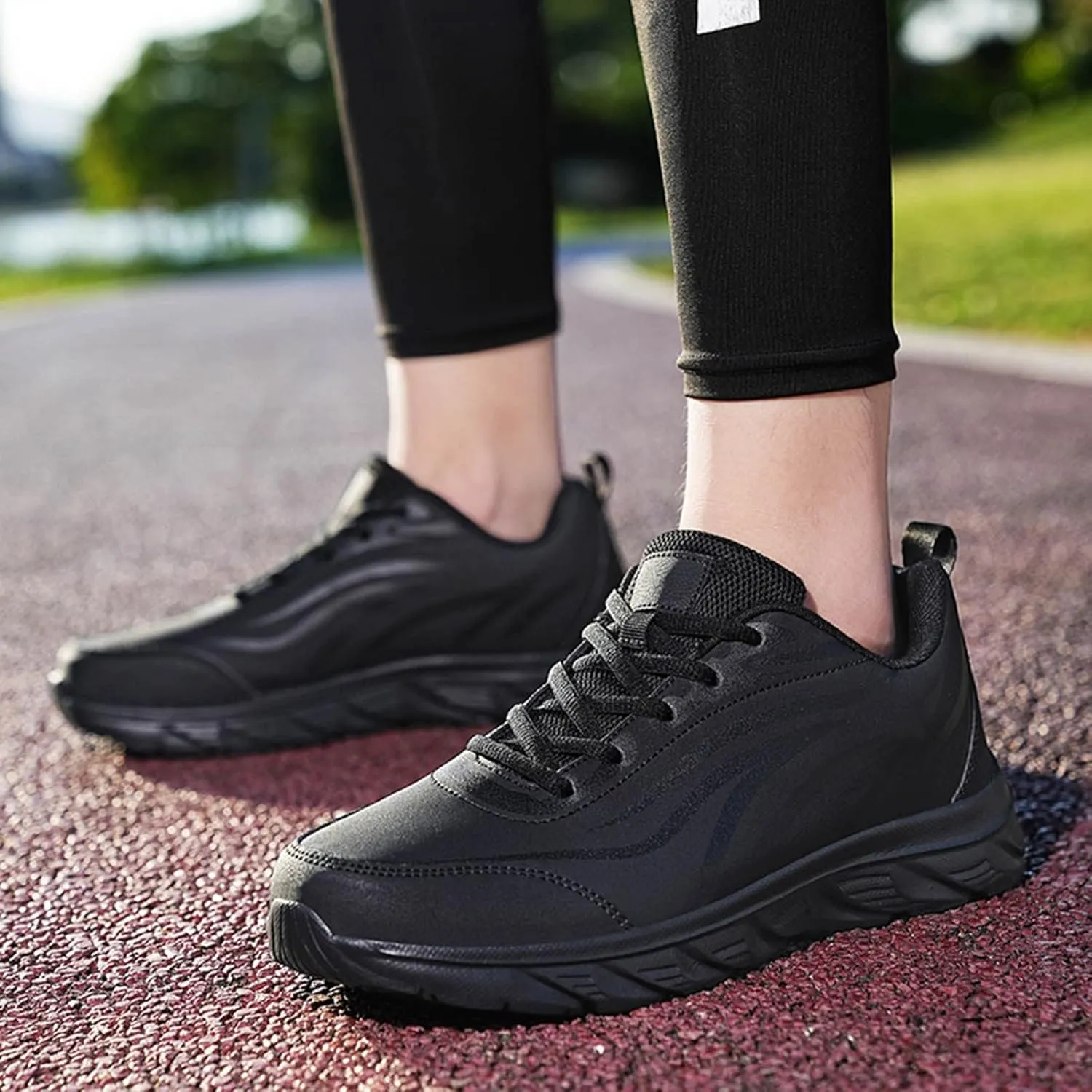 Men Walking Shoes Wide Hiking Shoes Waterproof Outdoor Work Shoes Trails Sneakers Casual Comfortable Trekking Shoes
