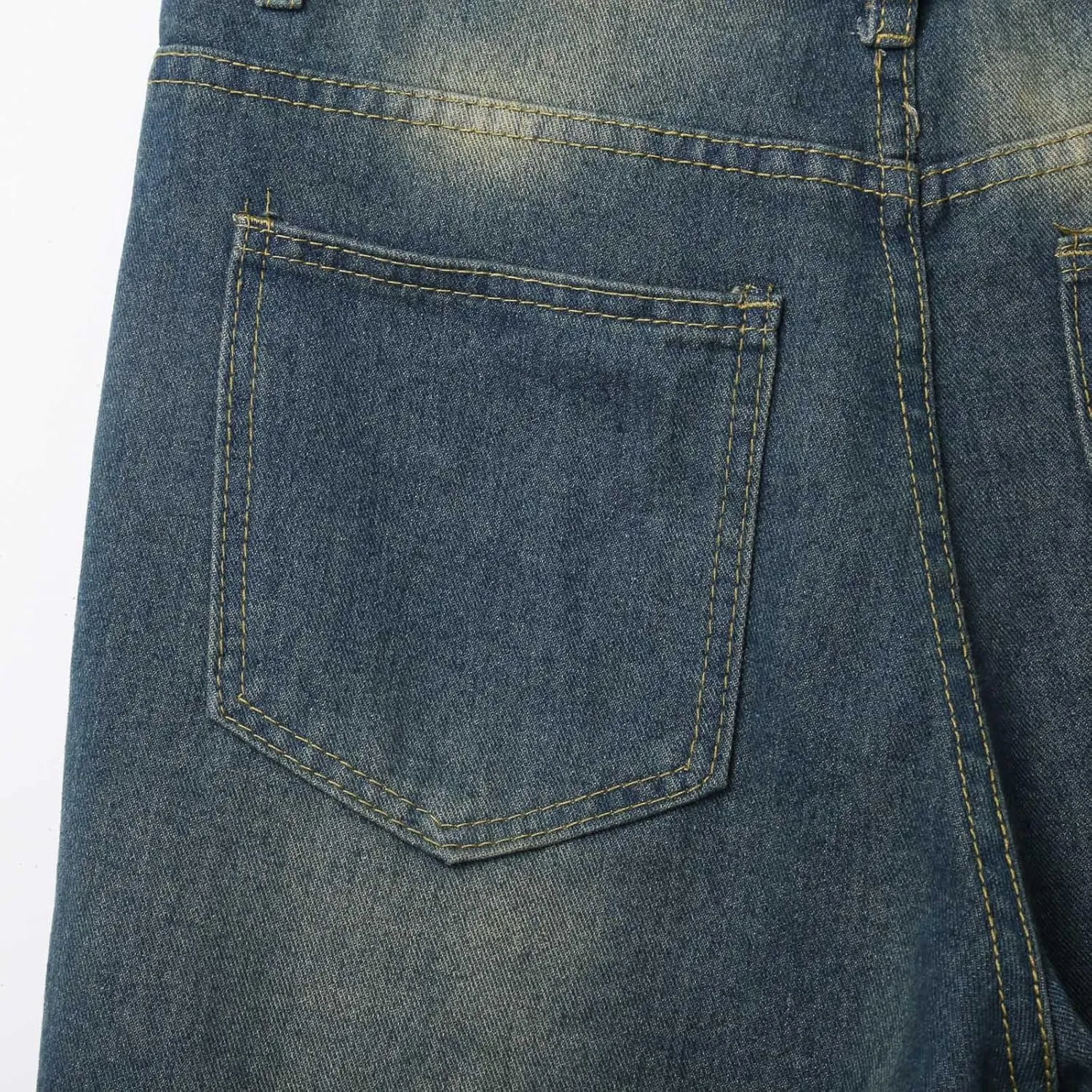 Men Y2K Vintage Baggy Jean Shorts Casual Hip Hop Long Loose Fit Denim Shorts Trendy Outfits