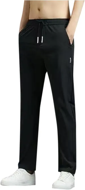 Men's Cargo Combat Pants Casual Linen Stretch Drawstring Pant Sweatpant Joggers Loose Fit Loungewear