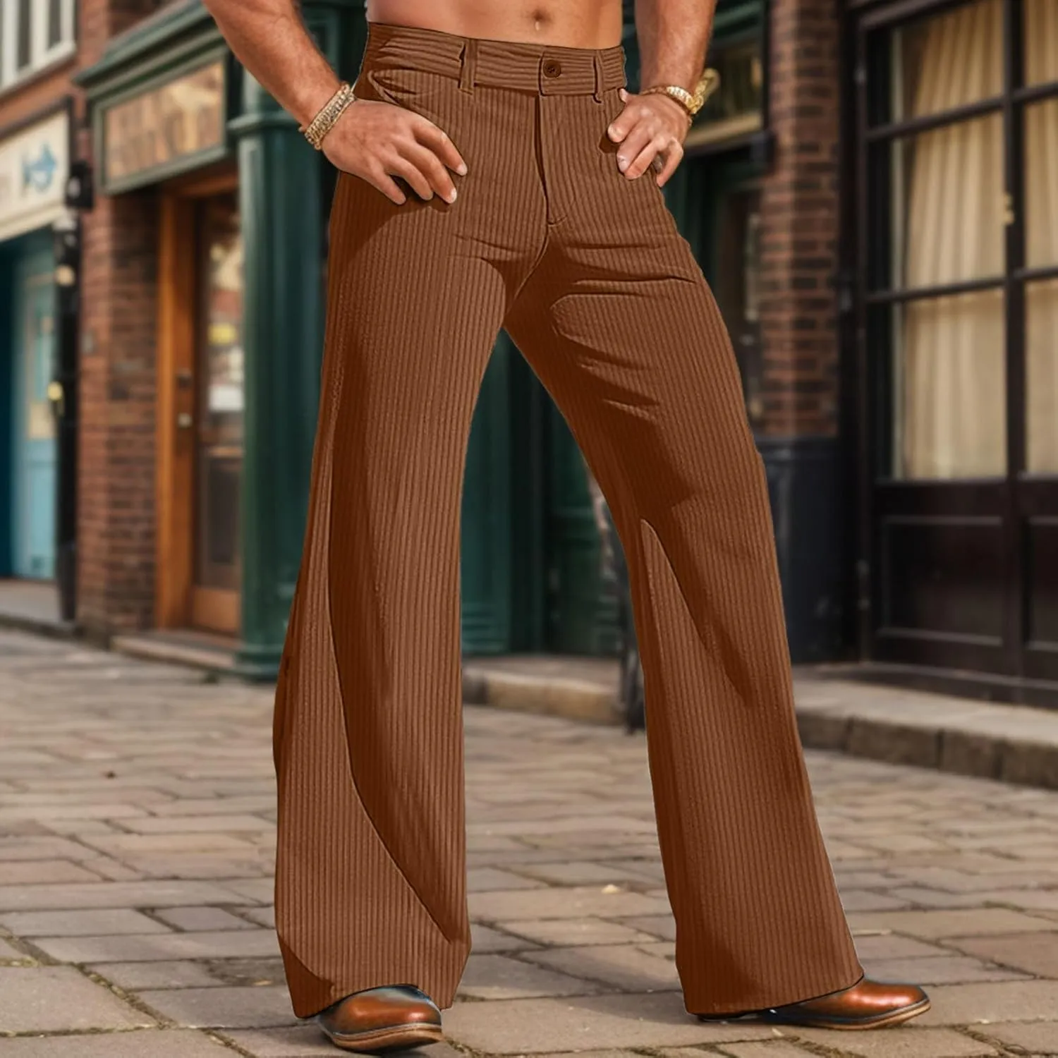 Men's Cargo Combat Pants Casual Linen Stretch Elastic Waist Pant Sweatpants Joggers Loose Gym Yoga Jogging