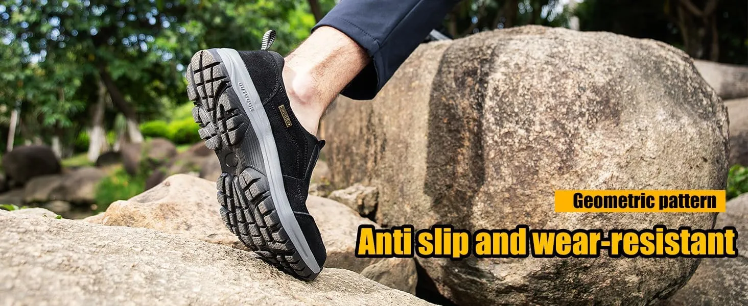Men's Casual Fashion Waterproof Anti-Slip Lightweight Orthopedic Loafers,Low-top Safety Sneakers Comfortable Walking Boat Shoe，Extended Width Foot Breathable Sneakers
