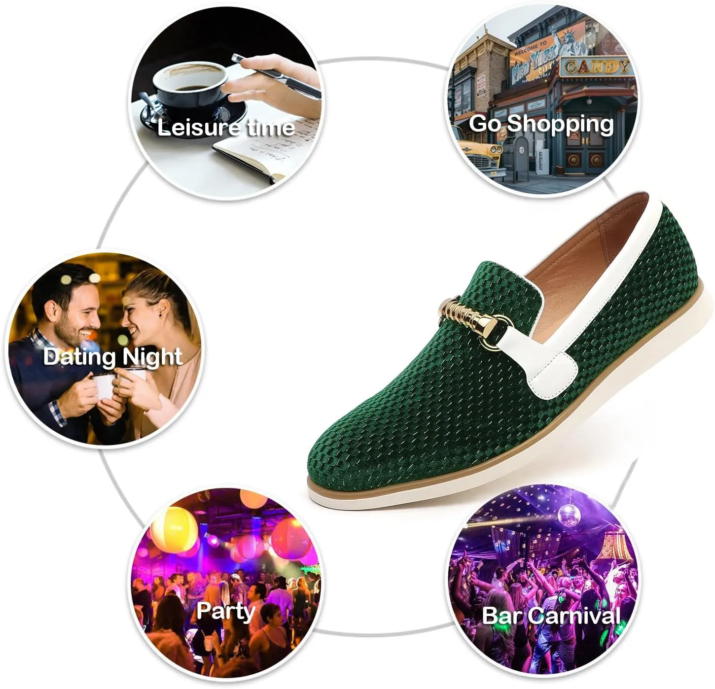 Men's Casual Loafers & Slip On Shoes Daily Commuting Comfortable Canvas Shoes Lightweight Non-Slip Walking Penny Shoes for Men